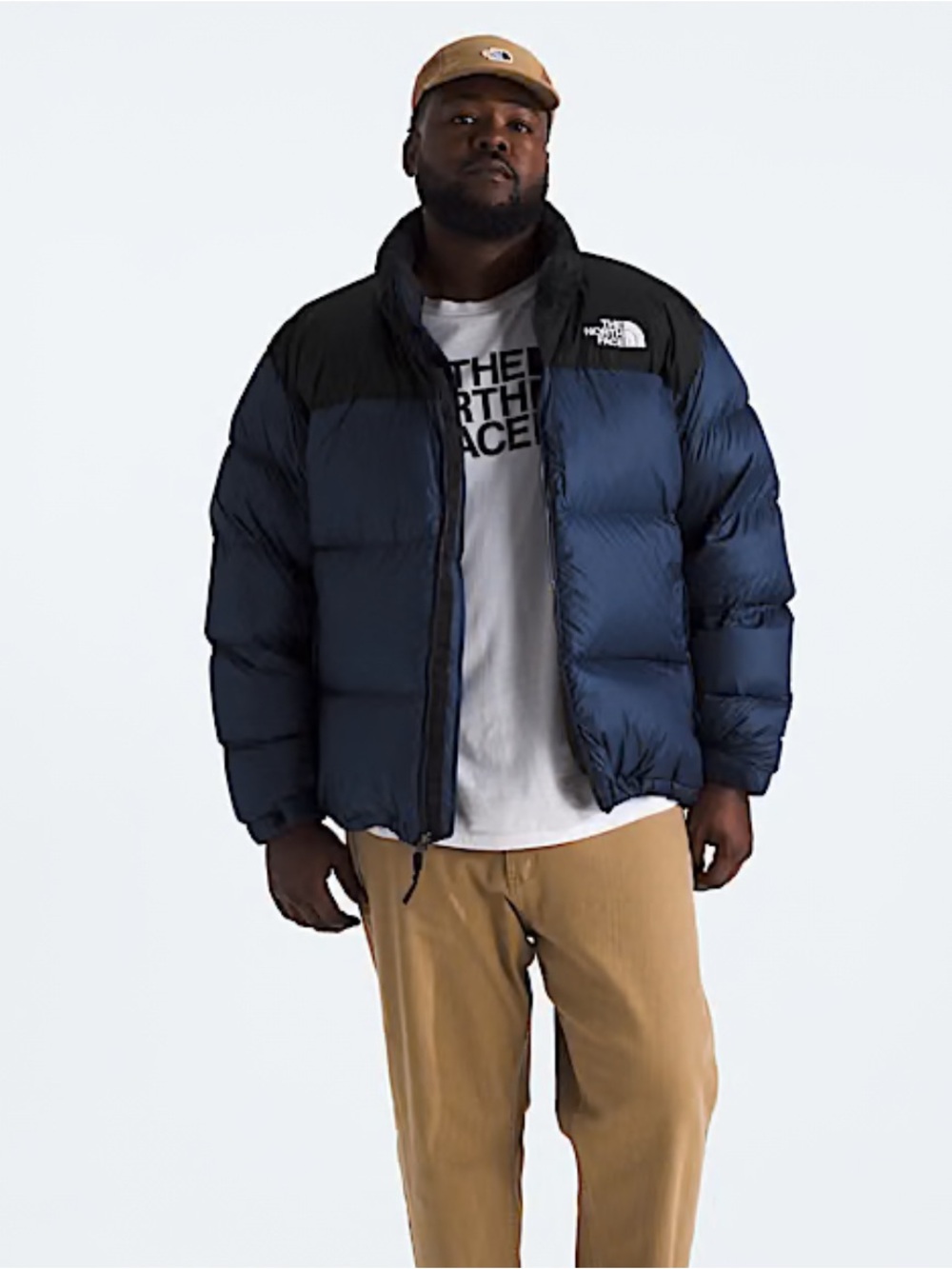 NWT The North Face Men’s Blue/Black 700 Down Hooded Full Zip Puffer Jacket S-XL